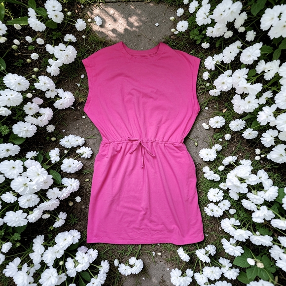 a new day Dresses & Skirts - a new day Hot Pink Drawstring Mini Dress